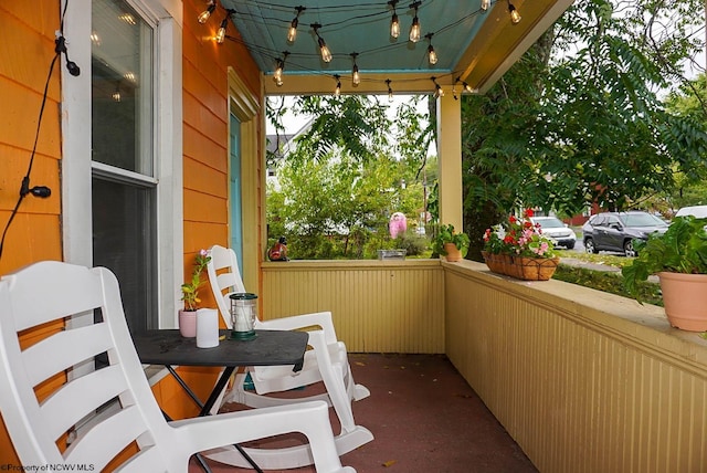 balcony with a porch