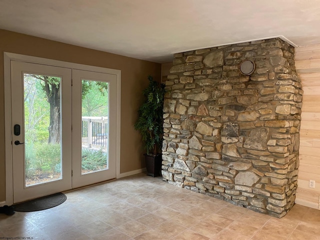 doorway to outside with french doors