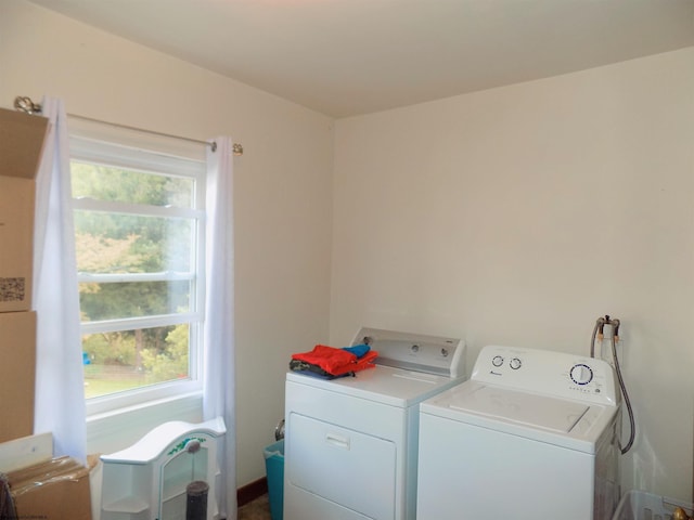 laundry area featuring washer and clothes dryer