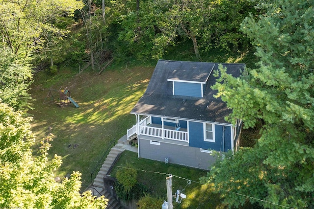 birds eye view of property