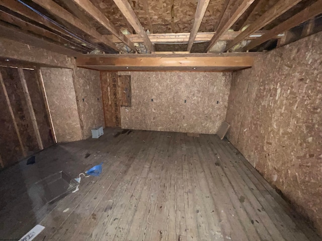 interior space featuring dark wood-type flooring