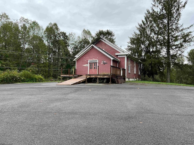 exterior space with a wooden deck