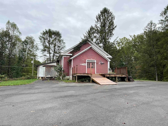 exterior space with a wooden deck