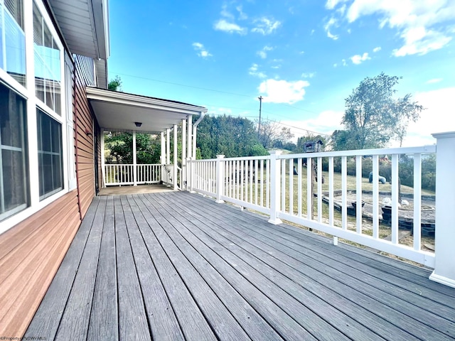 view of wooden terrace