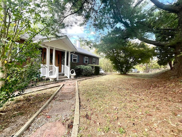 view of front of home with covered porch