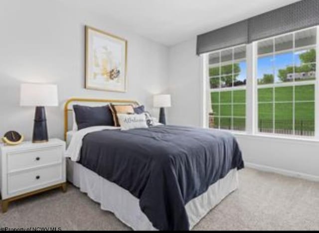 view of carpeted bedroom