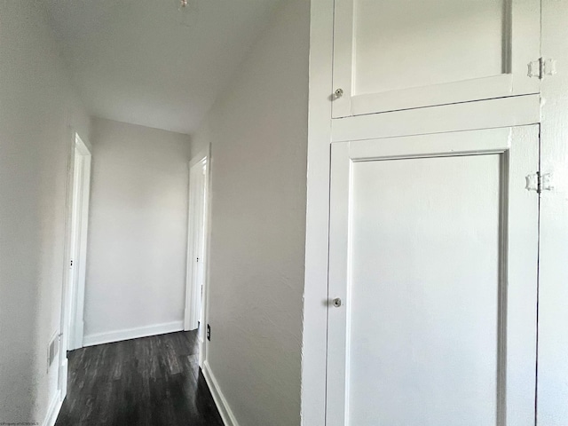 428 James St, Bridgeport, WV 26330 - corridor with baseboards and dark wood finished floors