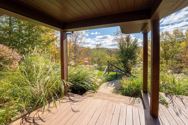 view of wooden terrace