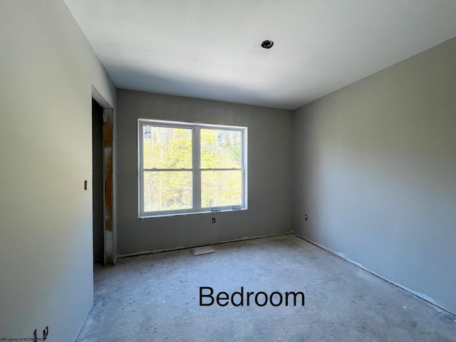 view of spare room