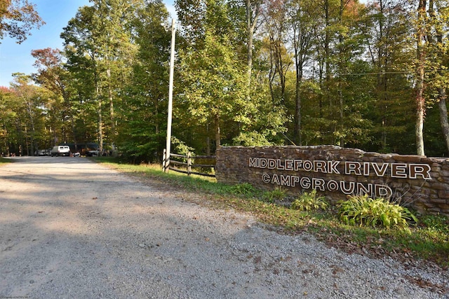 view of community sign