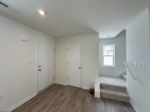 interior space featuring wood-type flooring