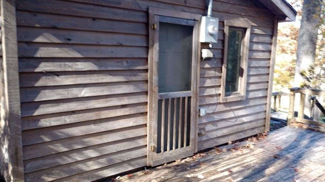 view of doorway to property