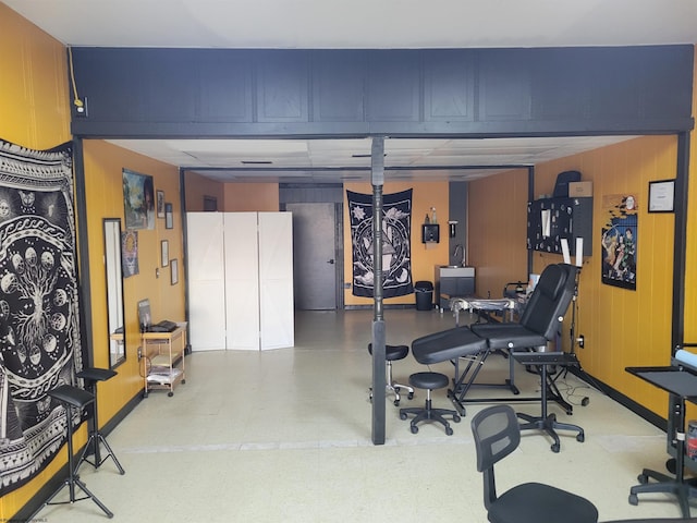 view of workout area