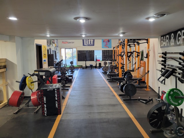 view of workout area