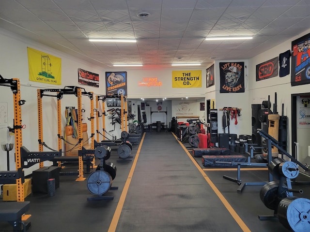 view of workout area