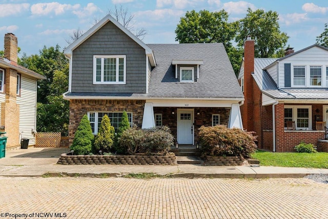 view of front of home with a porch