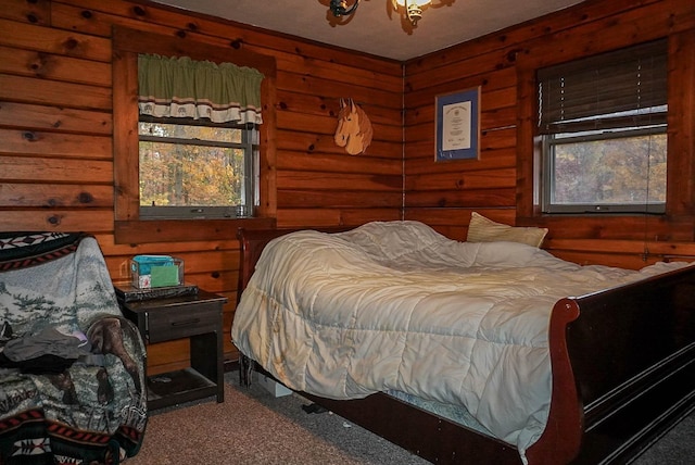 bedroom with carpet floors