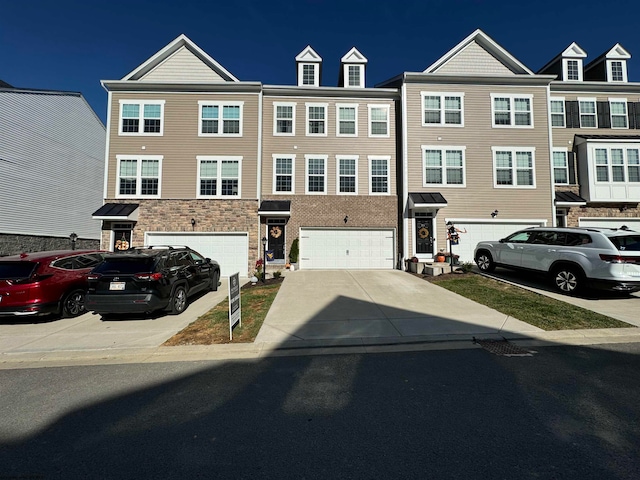 view of property featuring a garage