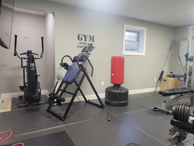 view of workout area