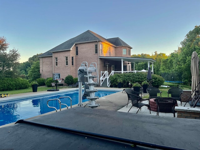 view of pool with a patio