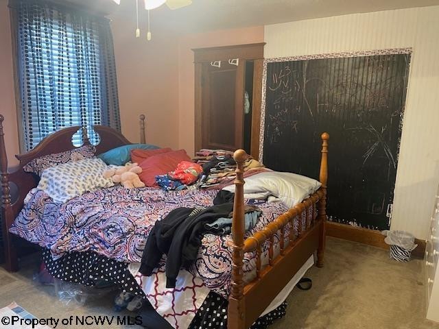 view of carpeted bedroom