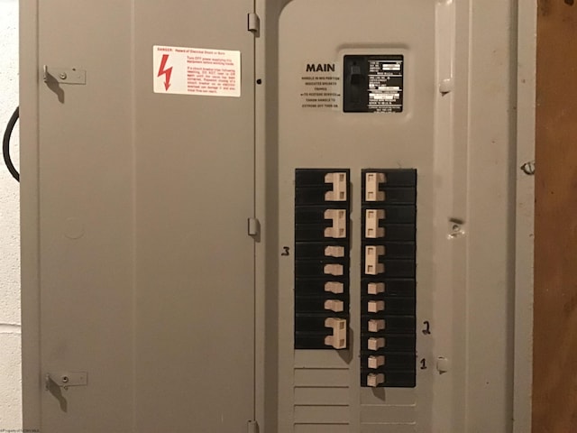 utility room featuring electric panel