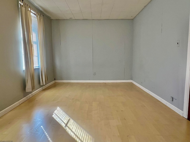 empty room featuring light wood-type flooring