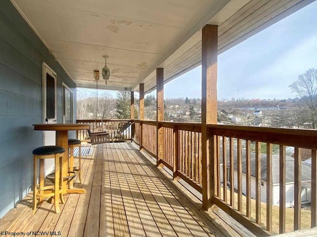 view of wooden terrace