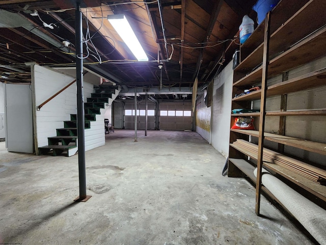 view of basement