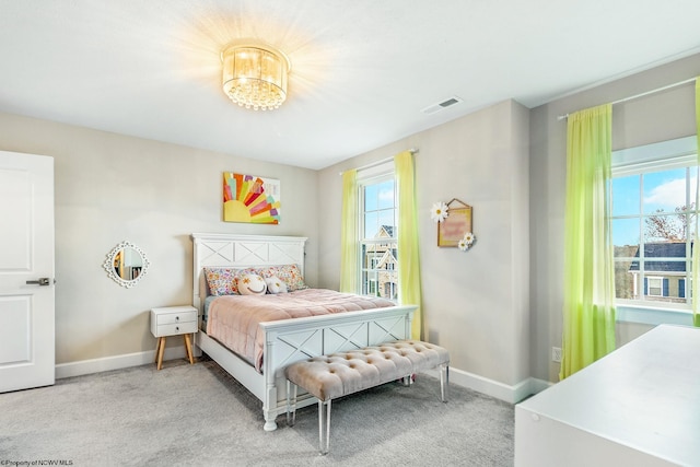 view of carpeted bedroom