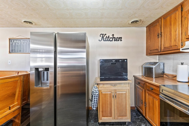 kitchen with stainless steel appliances