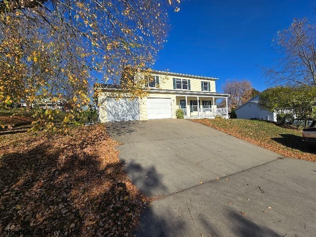 view of property with covered porch