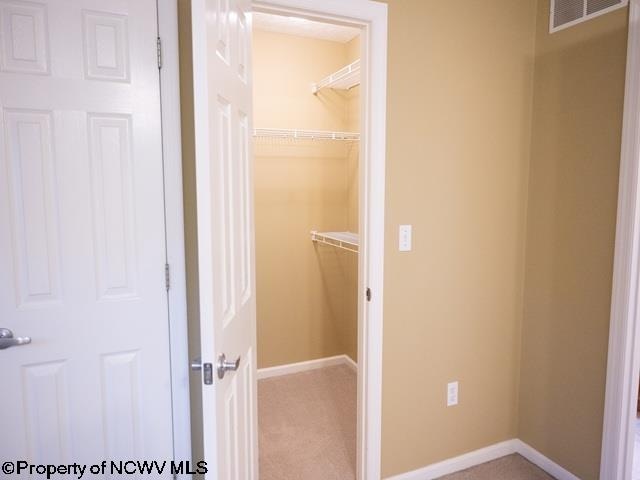 interior space featuring carpet flooring