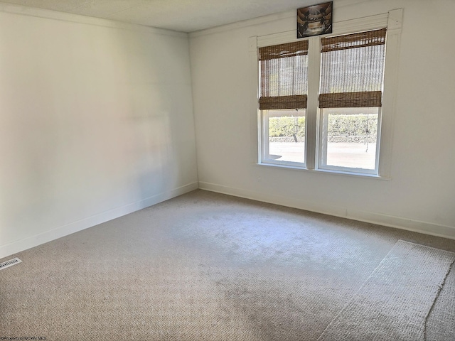 carpeted spare room featuring a textured ceiling