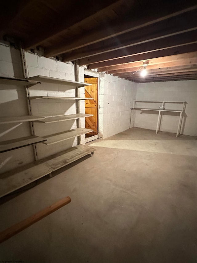 view of basement