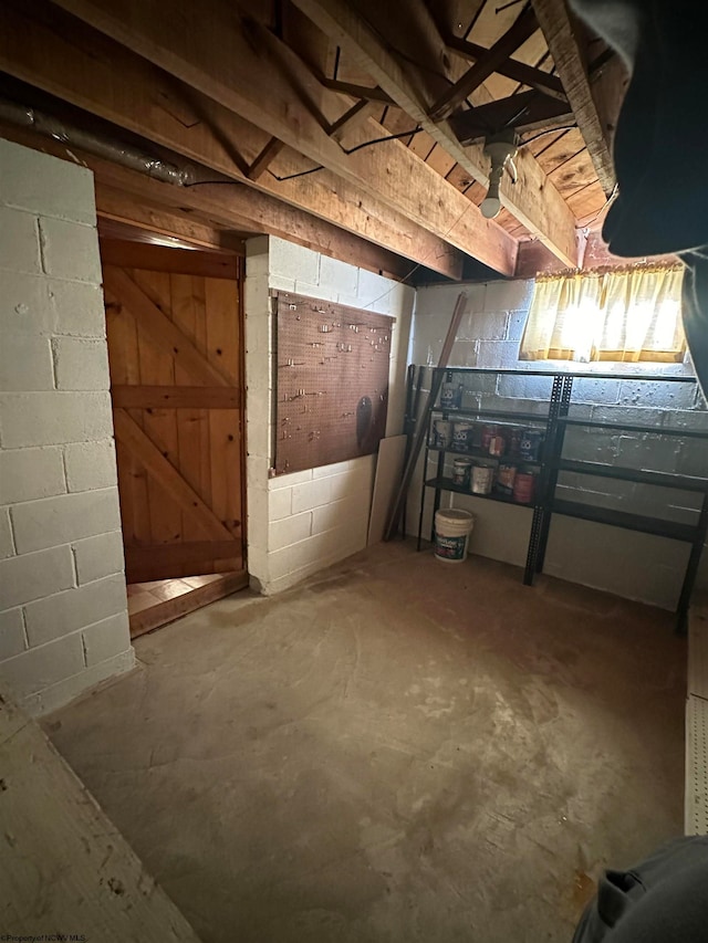 view of basement