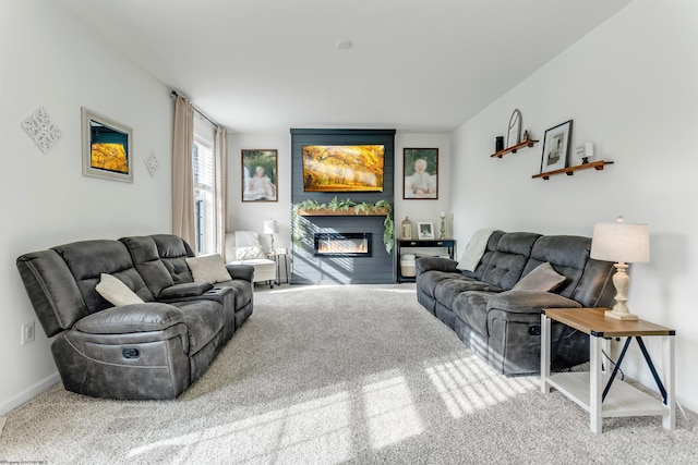 view of carpeted living room