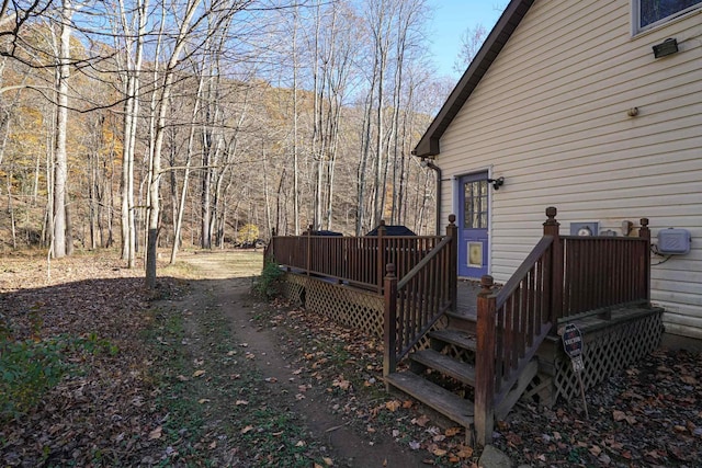 view of wooden terrace