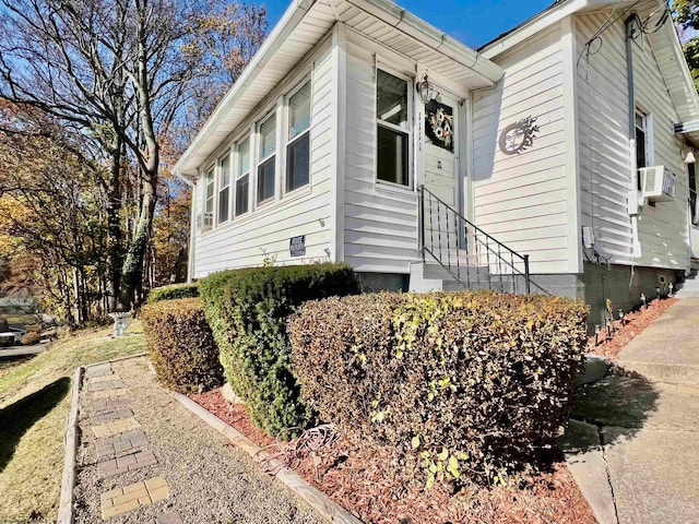 view of property exterior featuring cooling unit