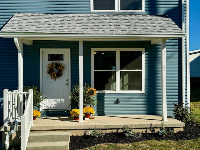 entrance to property featuring a porch