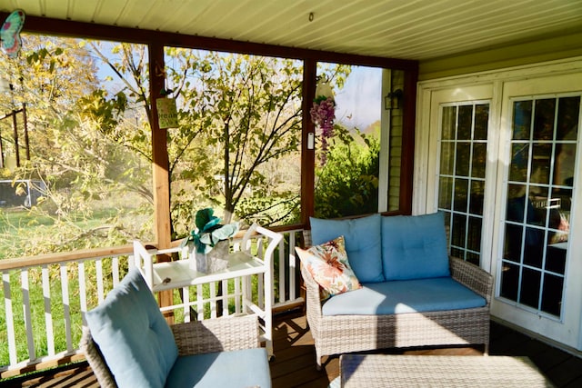 view of sunroom