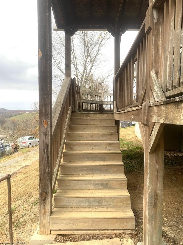 view of stairway