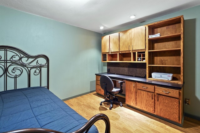 bedroom featuring light hardwood / wood-style flooring