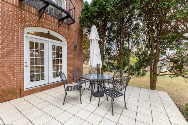 view of patio / terrace with french doors