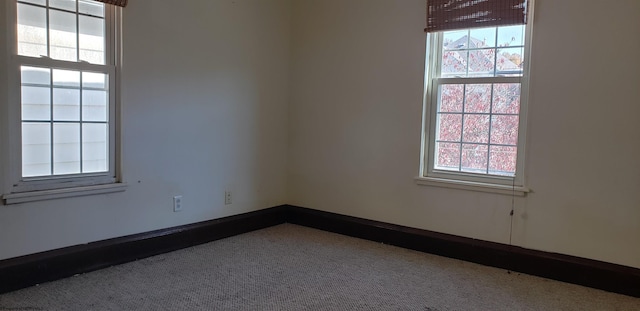 view of carpeted empty room