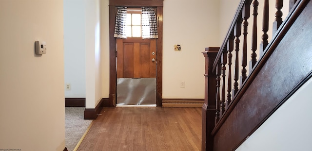 entrance foyer with hardwood / wood-style flooring