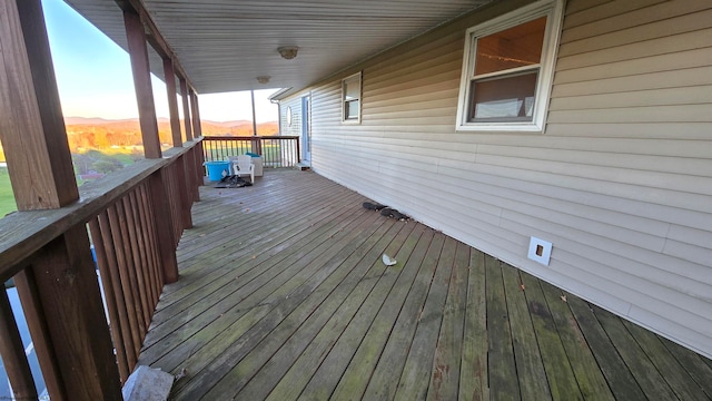 view of deck at dusk