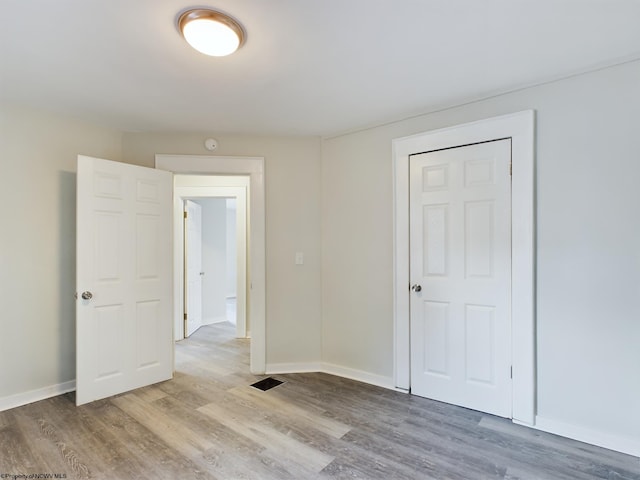 empty room featuring light wood-type flooring