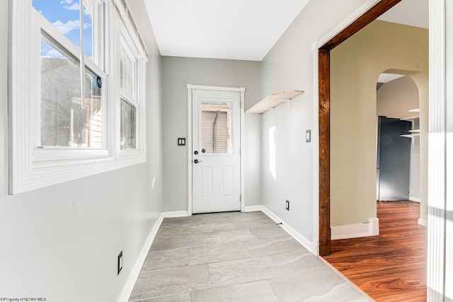 entryway featuring light hardwood / wood-style floors