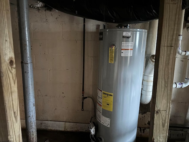 utilities featuring gas water heater